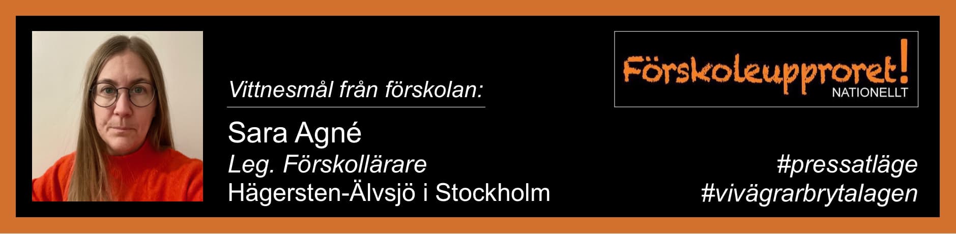 Sara Agné, leg. förskollärare